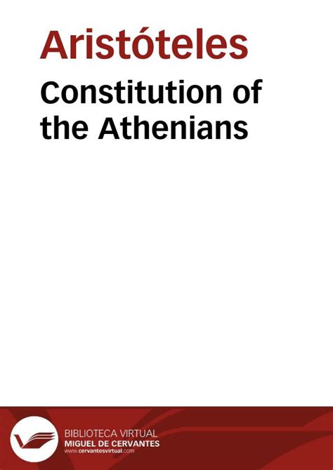 THE CONSTITUTION OF THE ATHENIANS IN ITALIAN AND IN 